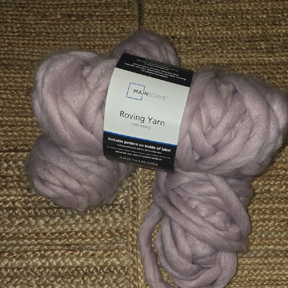 Mainstays Roving Yarn, Color Mauve Splash